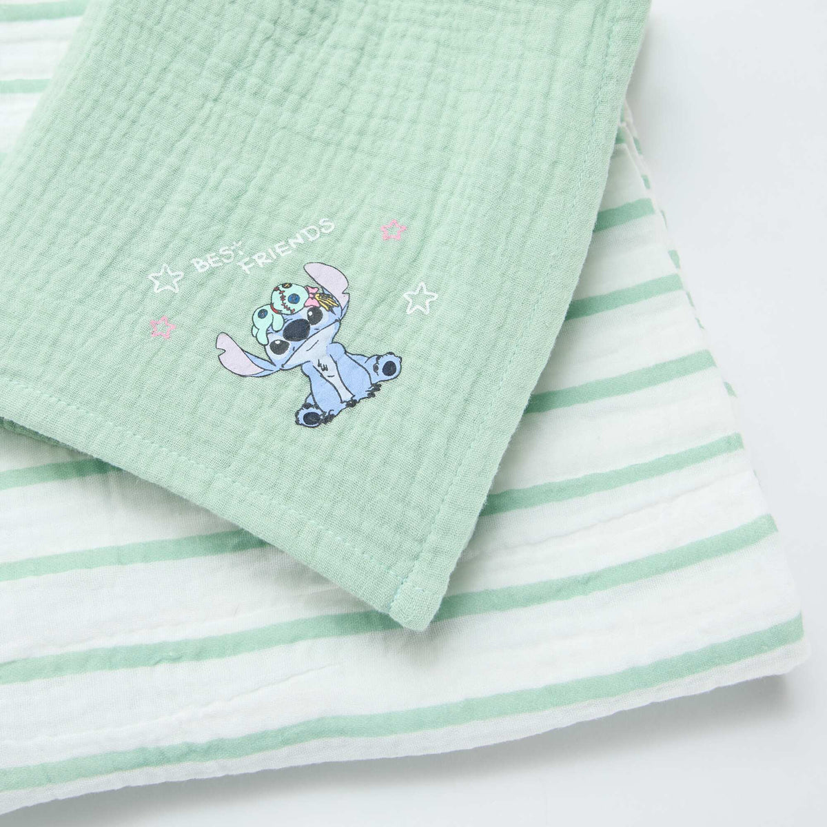 Pack de 2 muselinas 'Disney' de gasa de algodón VERDE