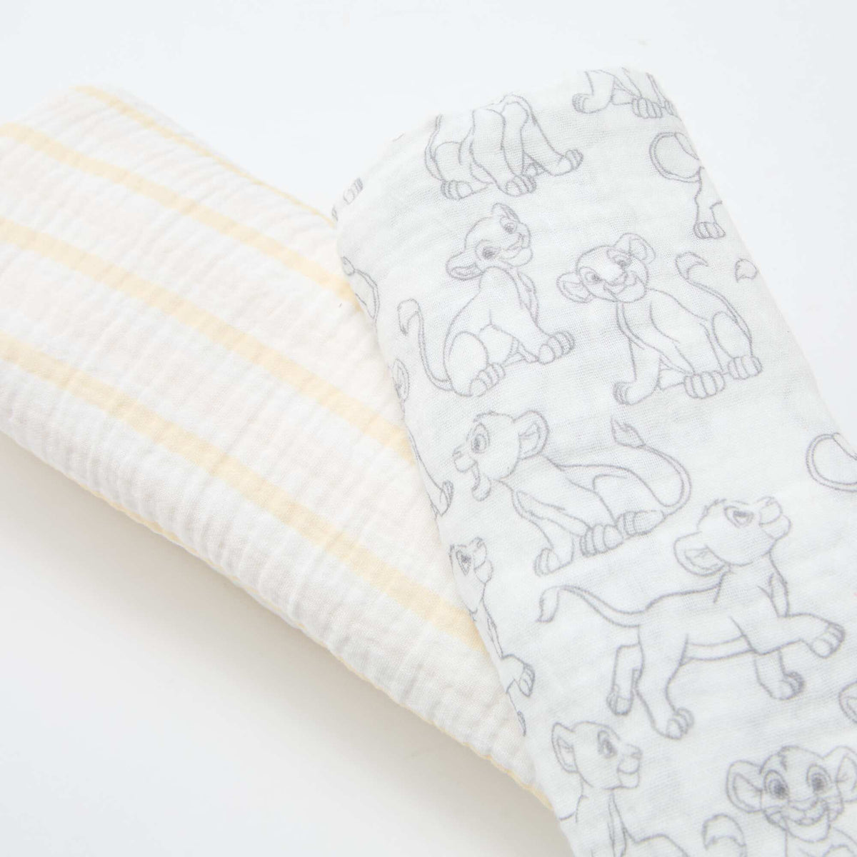 Pack de 2 muselinas 'Disney' de gasa de algodón BLANCO
