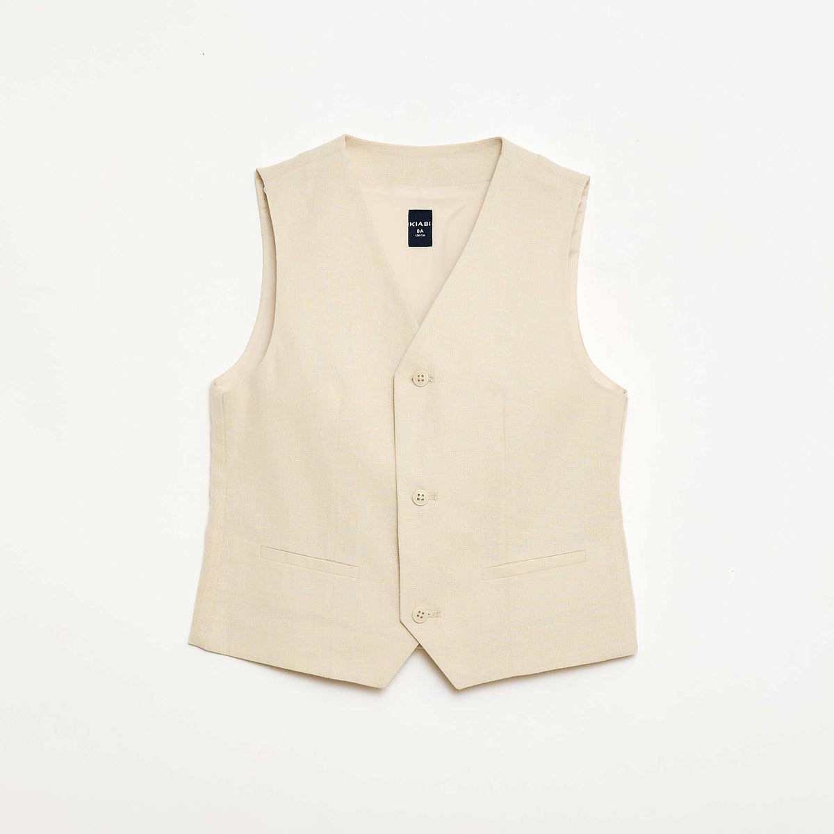 Chaleco de traje sin mangas BEIGE