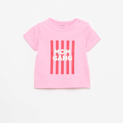 Camiseta especial Día de la Madre en punto de algodón ROSA