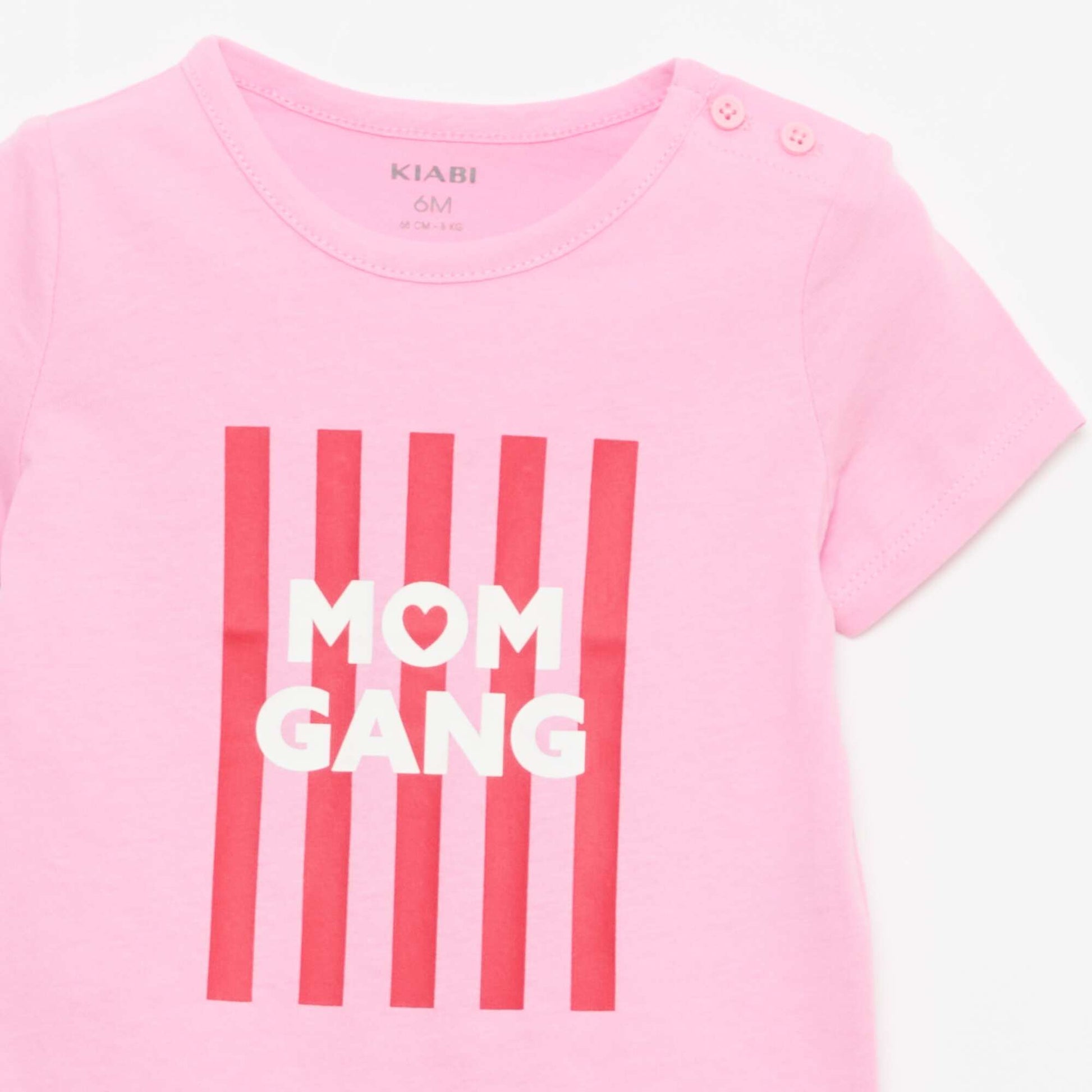 Camiseta especial Día de la Madre en punto de algodón ROSA