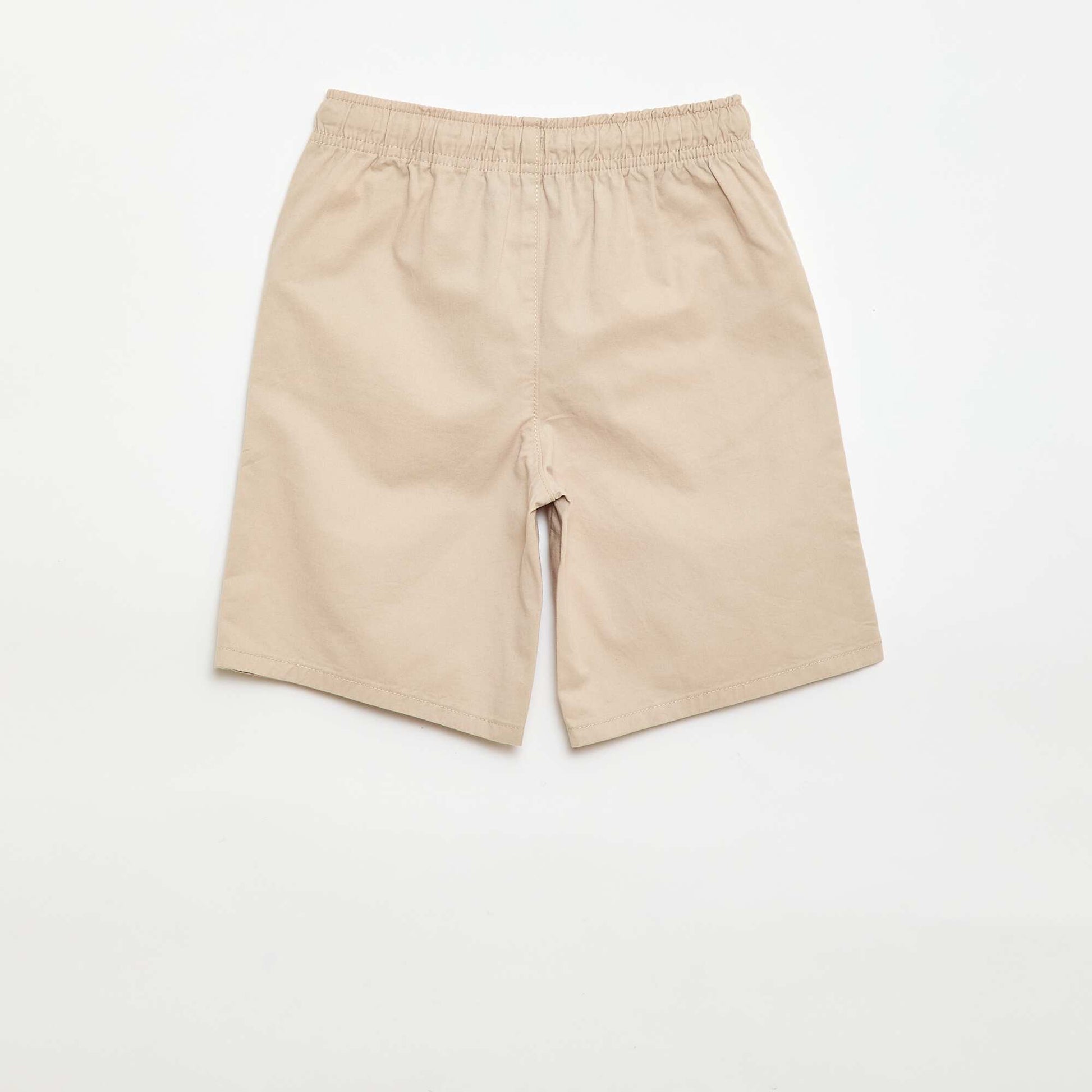 Bermuda chino liso con cordones ajustables BEIGE