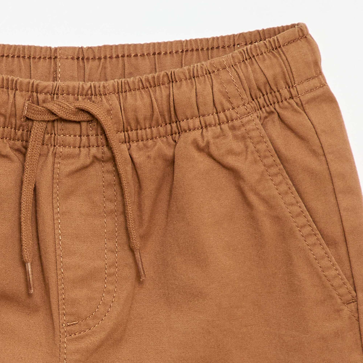 Bermuda chino liso con cordones ajustables BEIGE