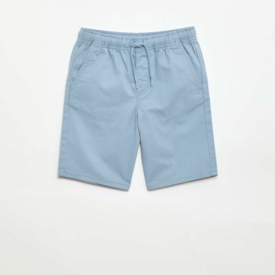 Bermuda chino liso con cordones ajustables AZUL