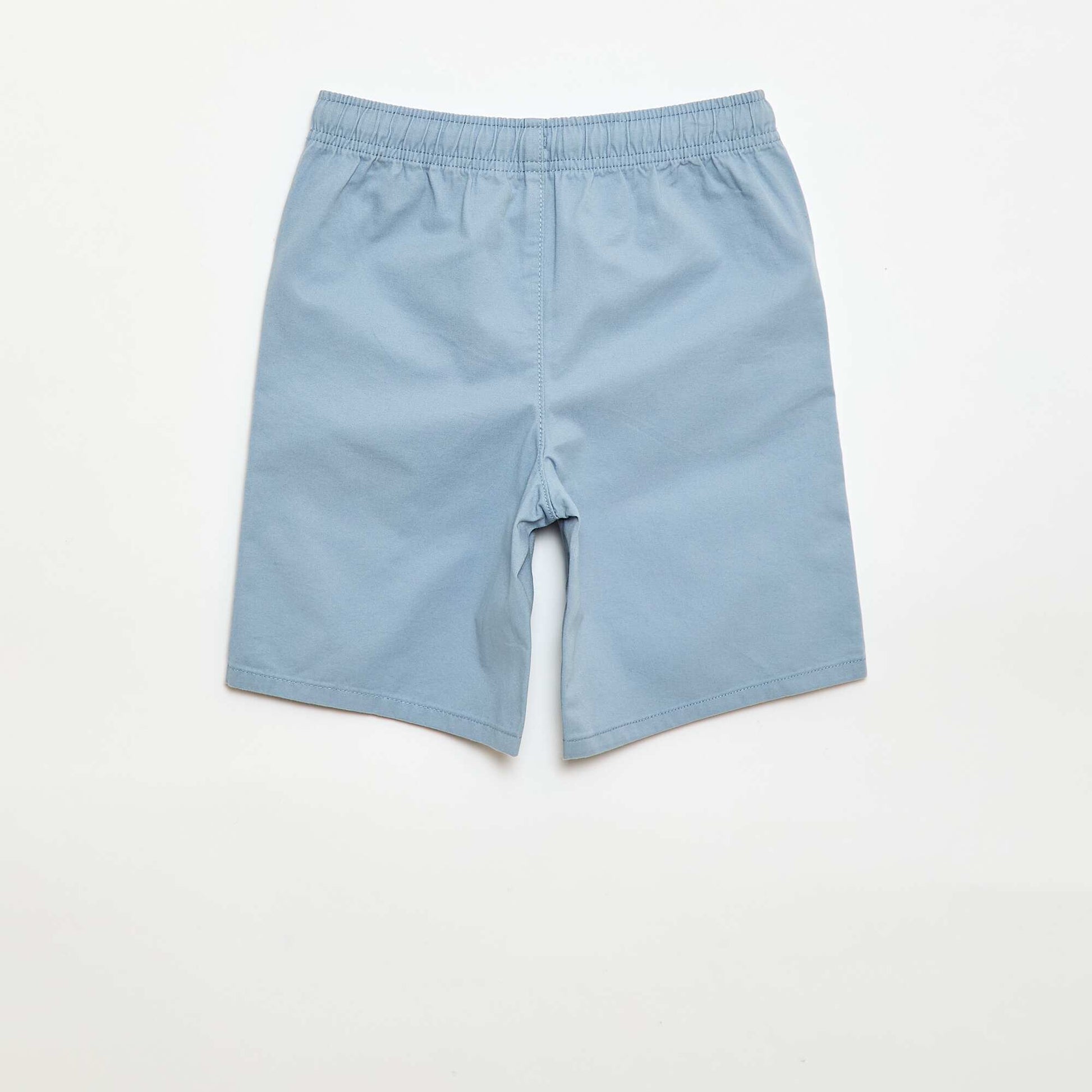 Bermuda chino liso con cordones ajustables AZUL