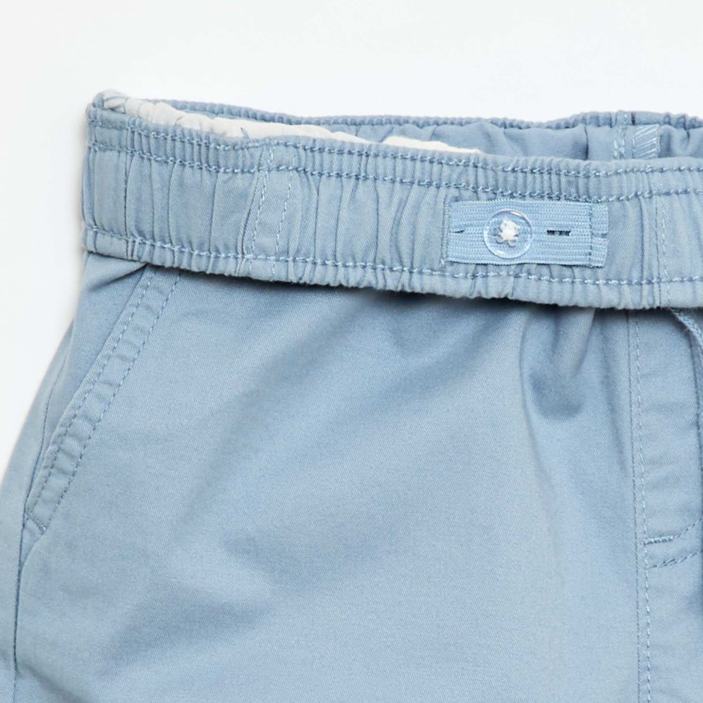 Bermuda chino liso con cordones ajustables AZUL