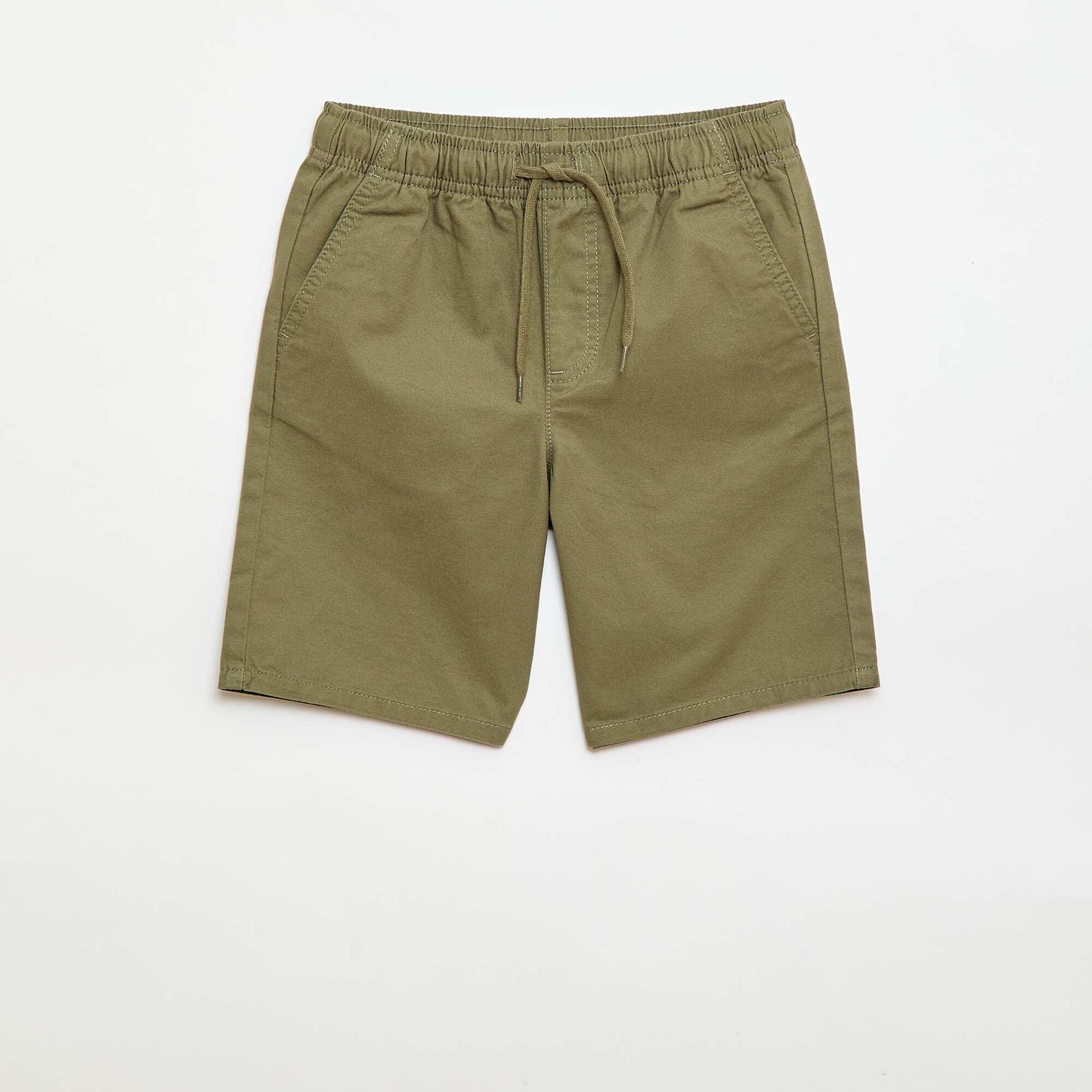 Bermuda chino liso con cordones ajustables VERDE
