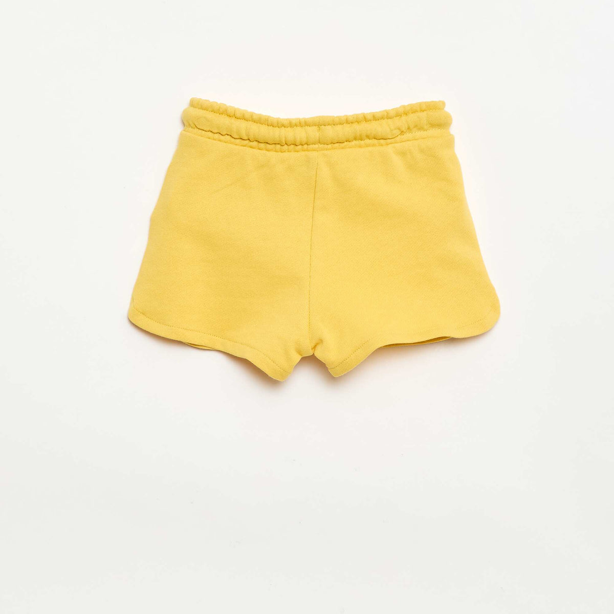 Pantalón corto de felpa ligero liso AMARILLO