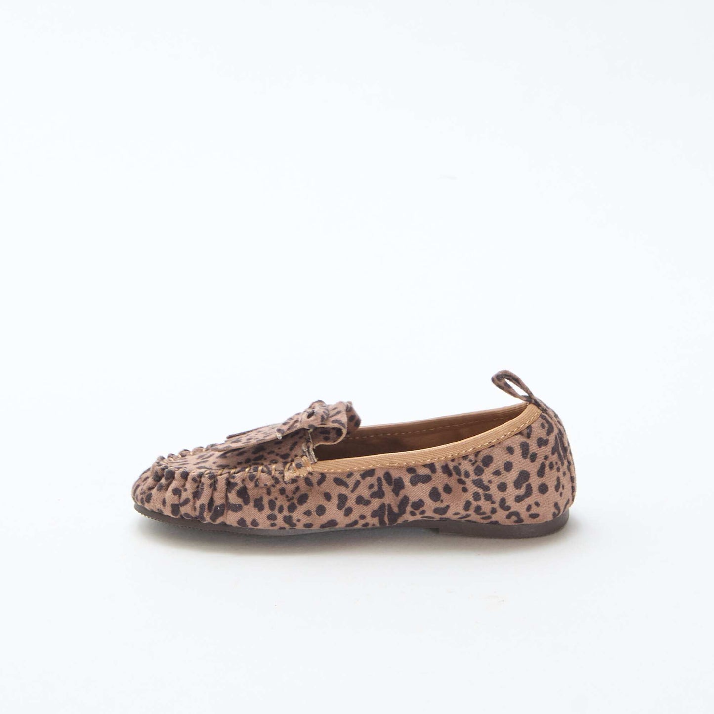 Mocasines de leopardo en antelina MARRON