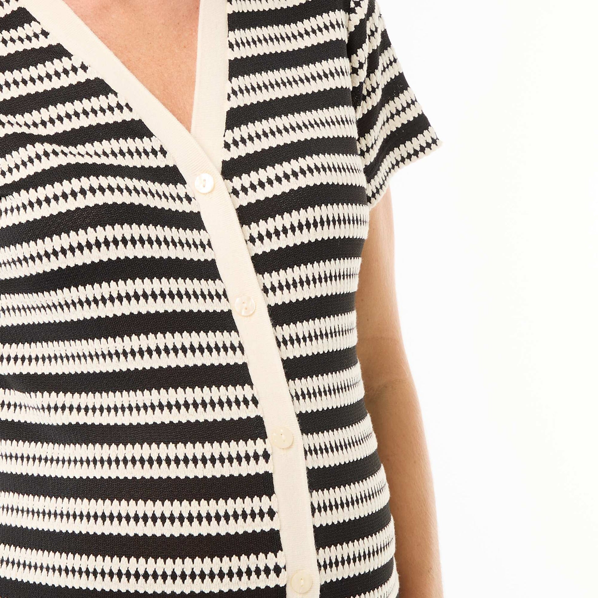 Vestido de lactancia de punto calado BEIGE
