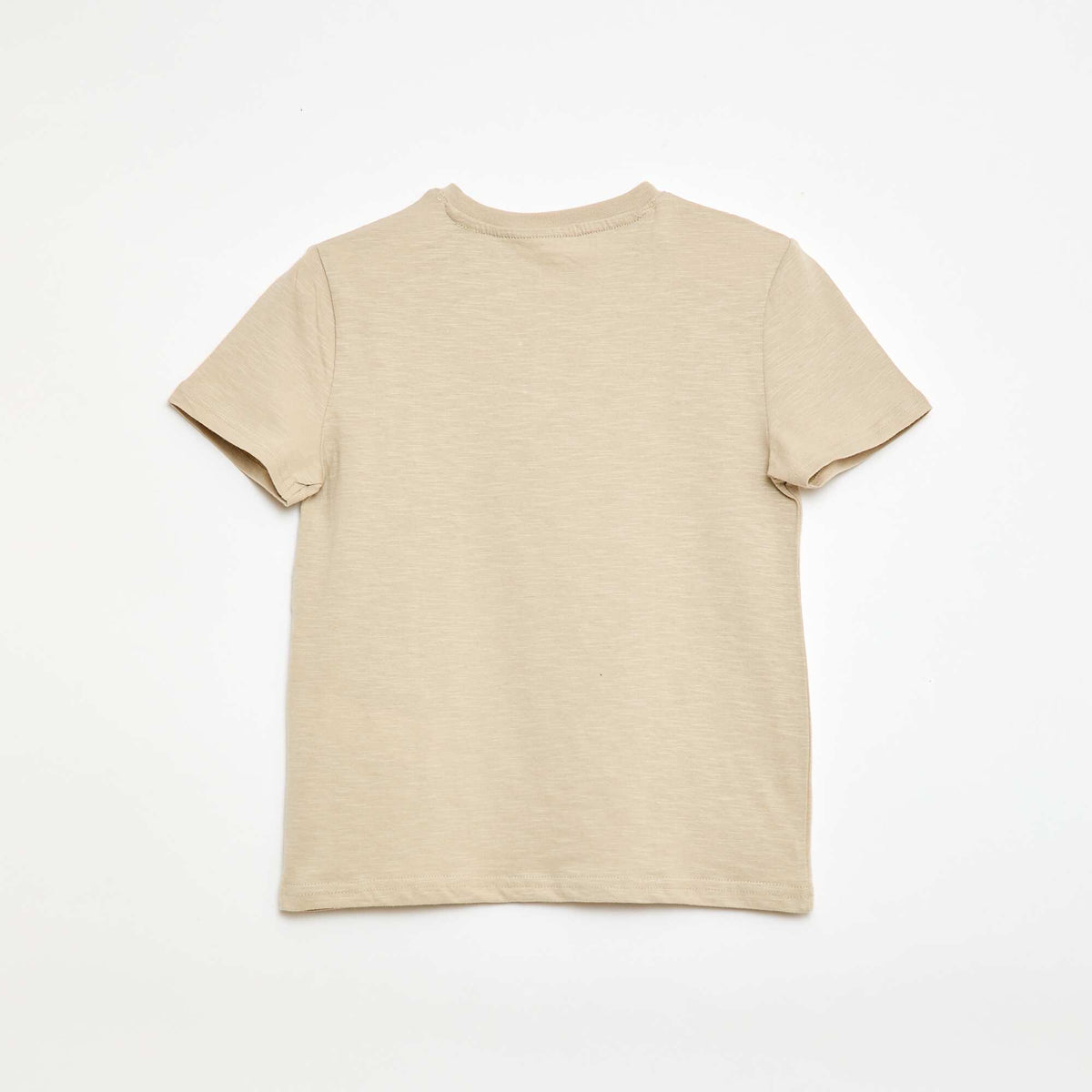 Camiseta con cuello tunecino BEIGE