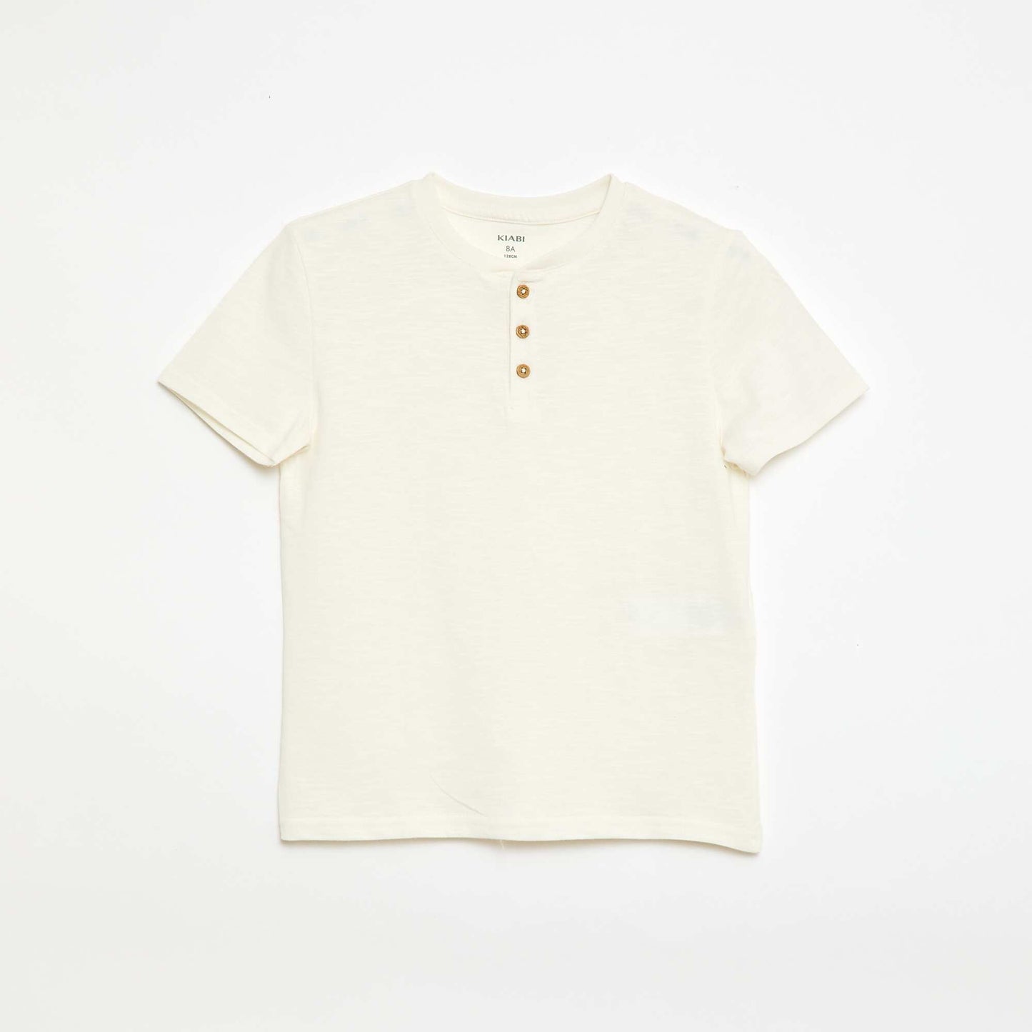 Camiseta con cuello tunecino BLANCO