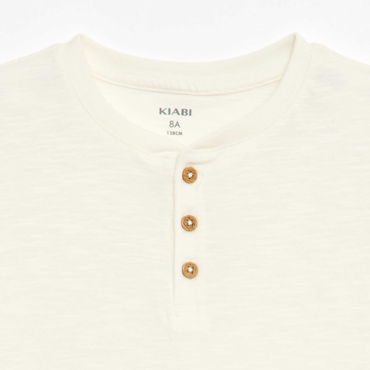 Camiseta con cuello tunecino BLANCO