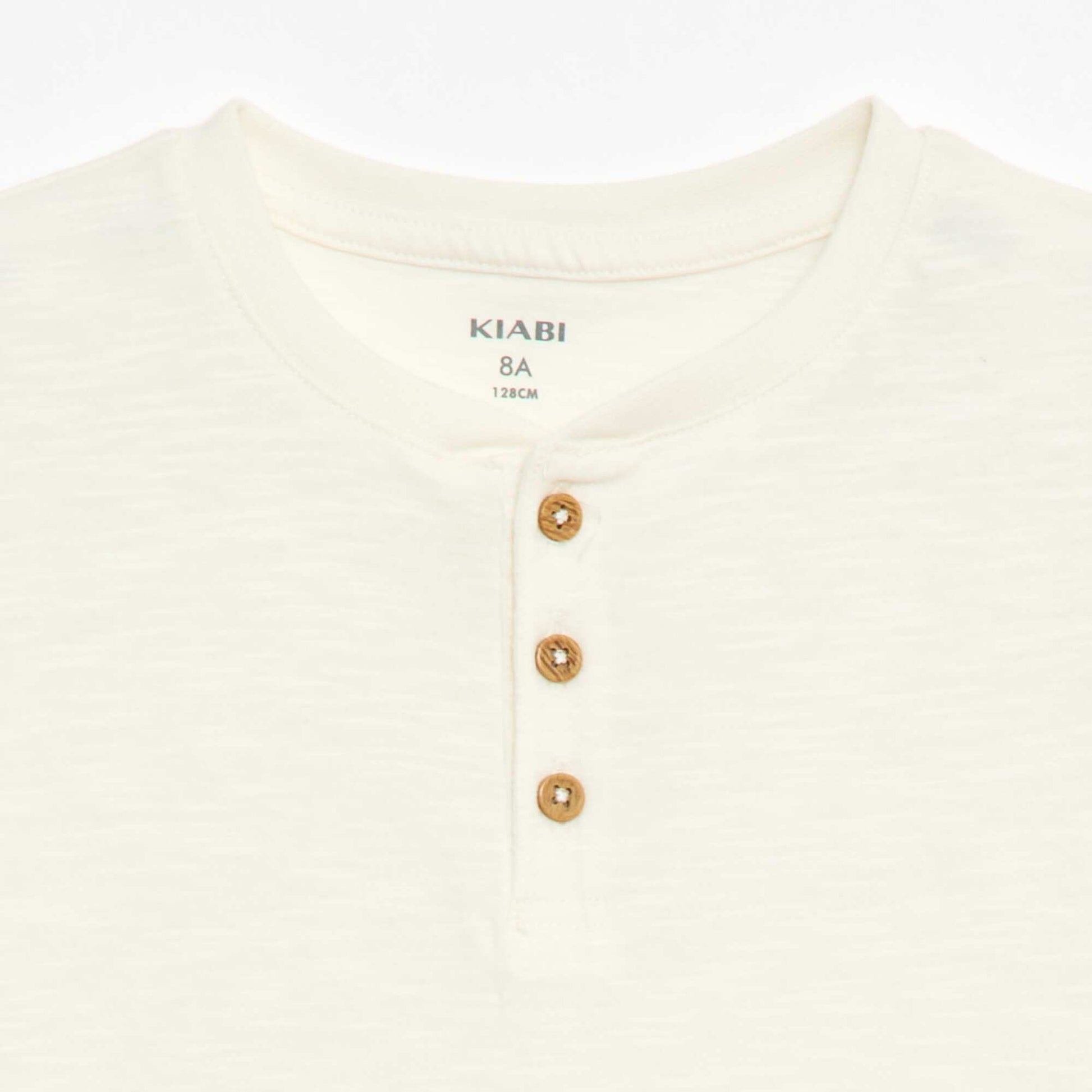 Camiseta con cuello tunecino BLANCO