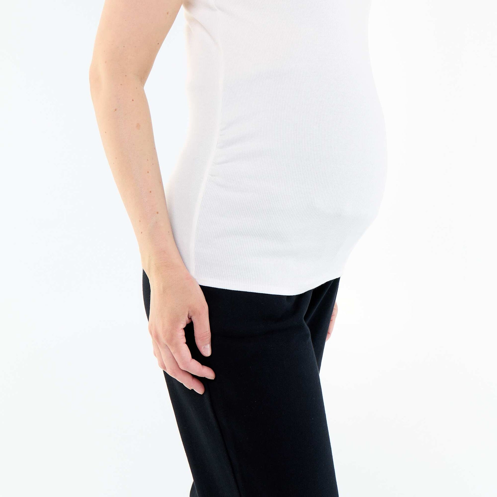 Top de tirantes de maternidad con sisas blazers BLANCO