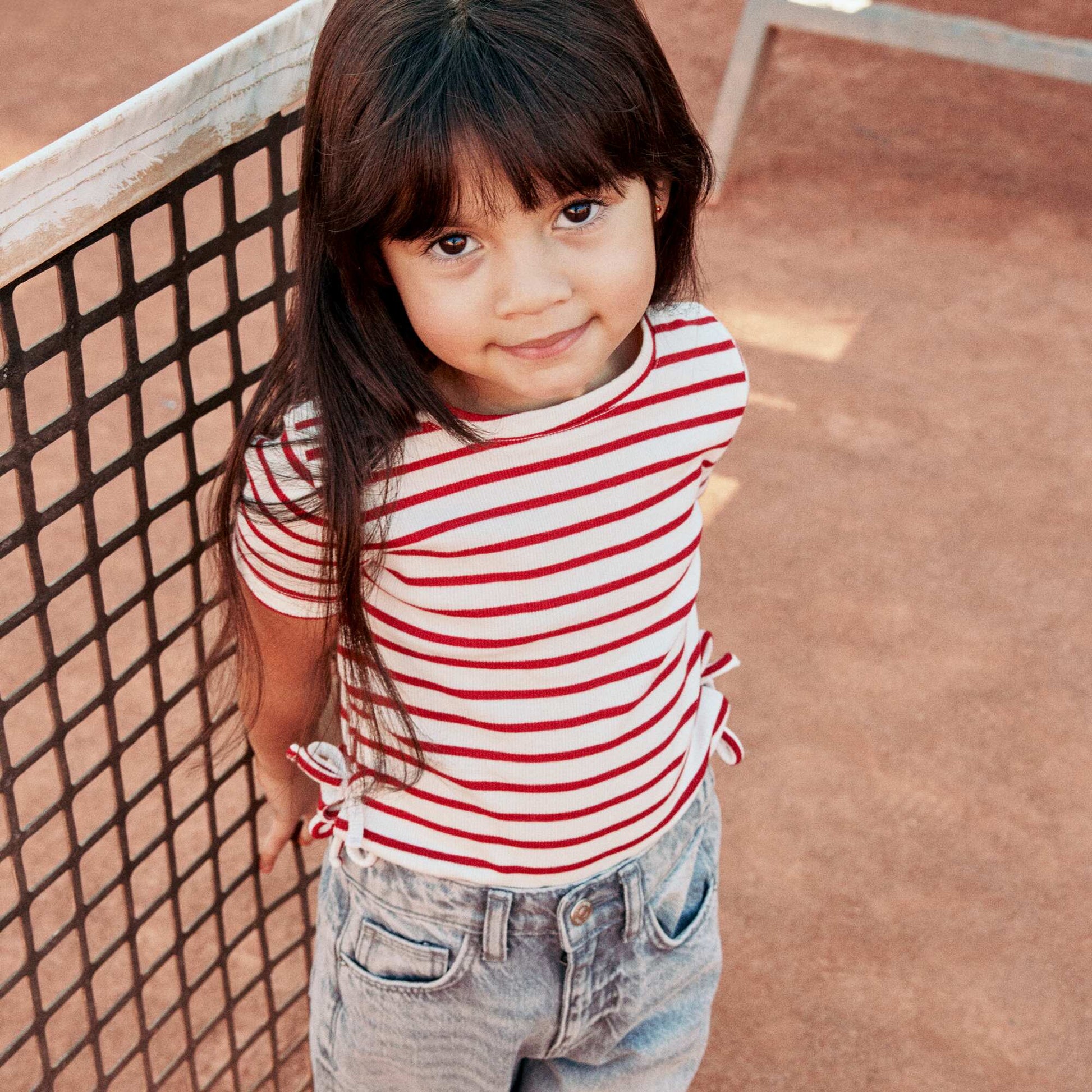 Camiseta lisa con nudos originales ROJO