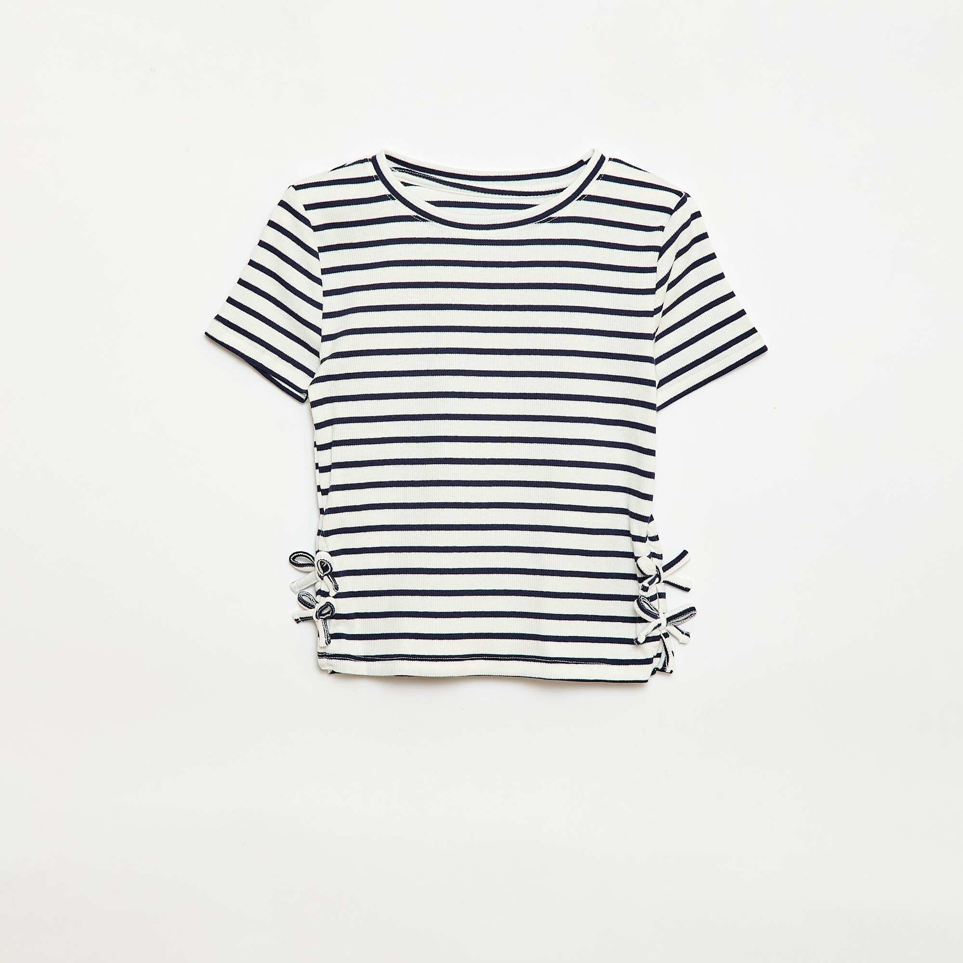 Camiseta lisa con nudos originales AZUL