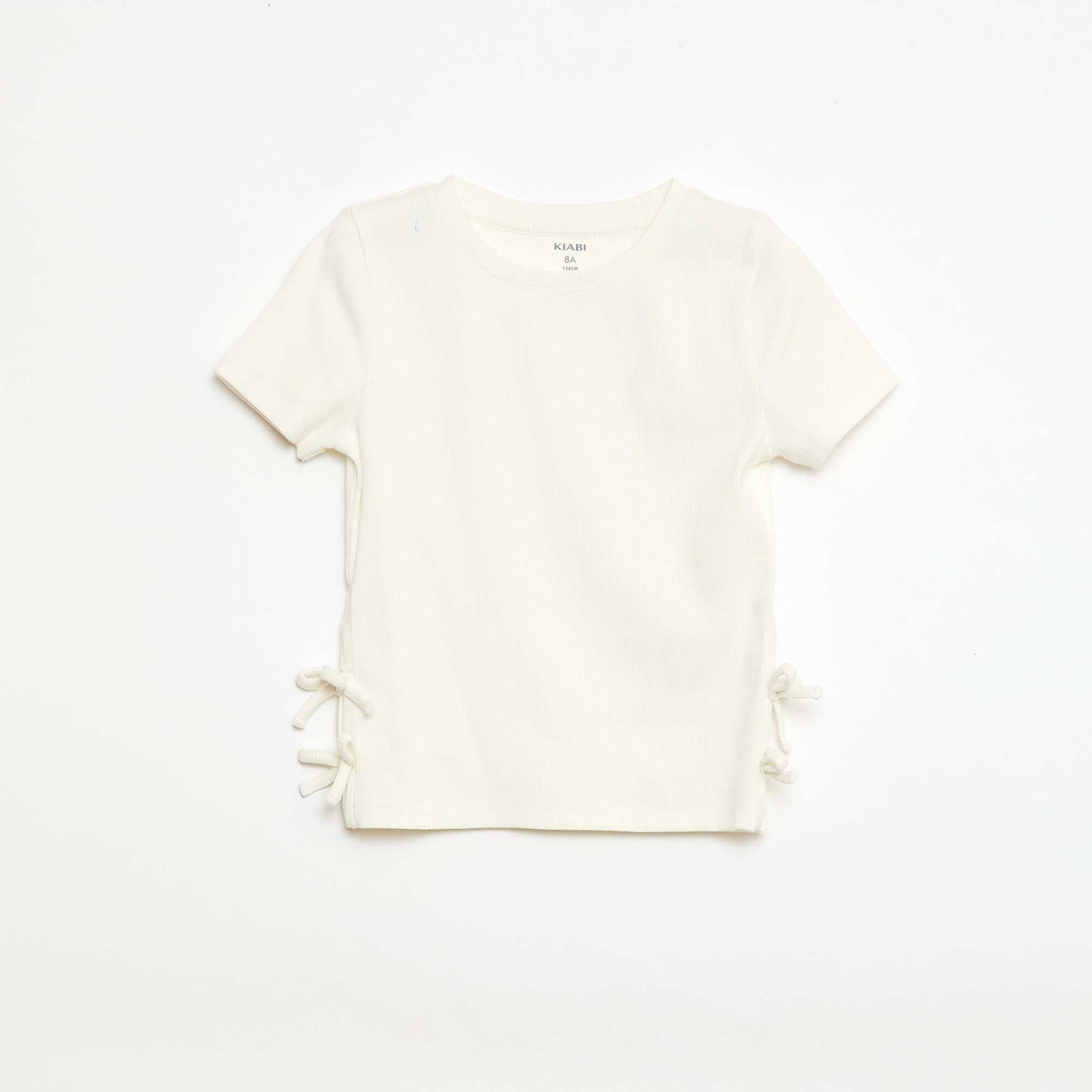 Camiseta lisa con nudos originales BLANCO