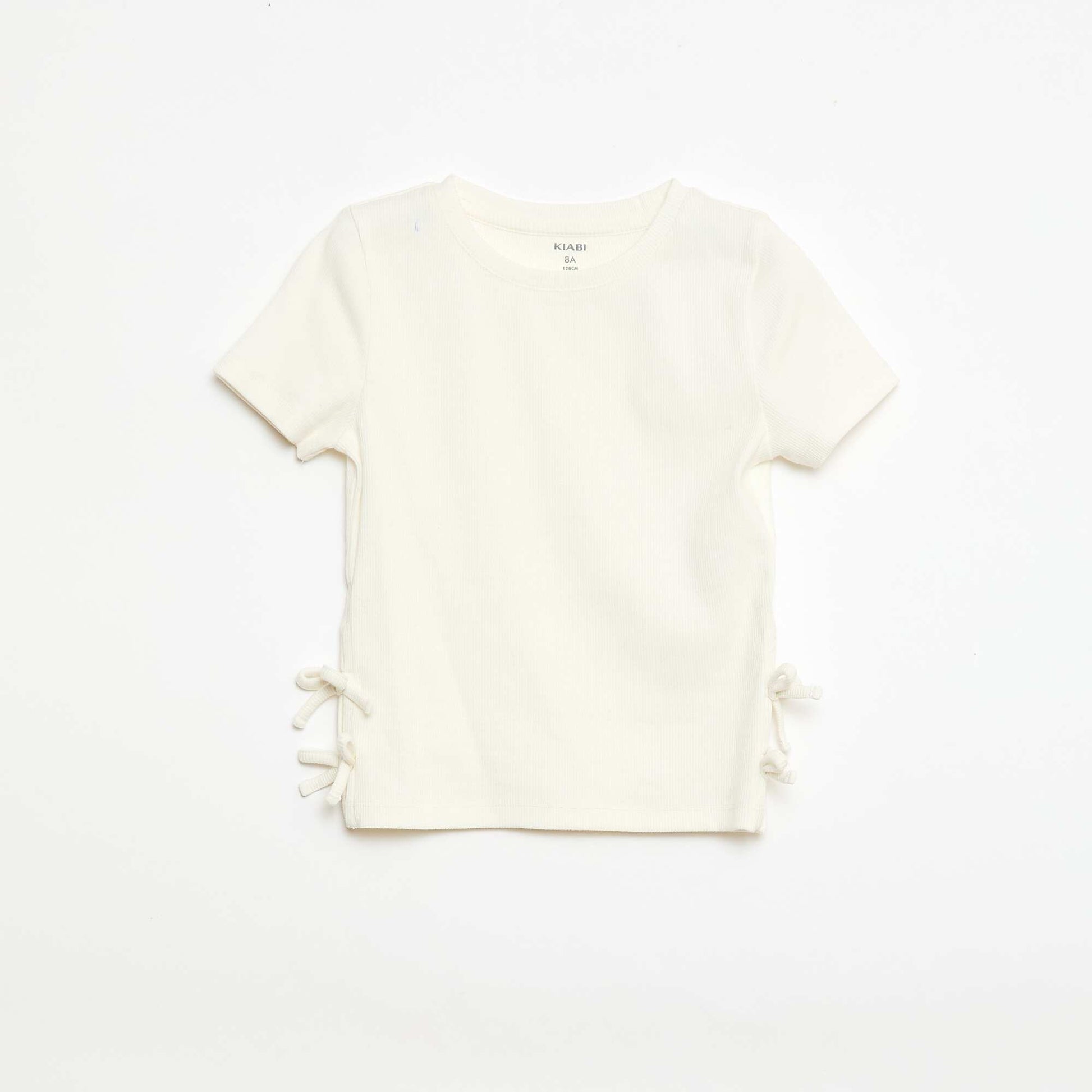 Camiseta lisa con nudos originales BLANCO