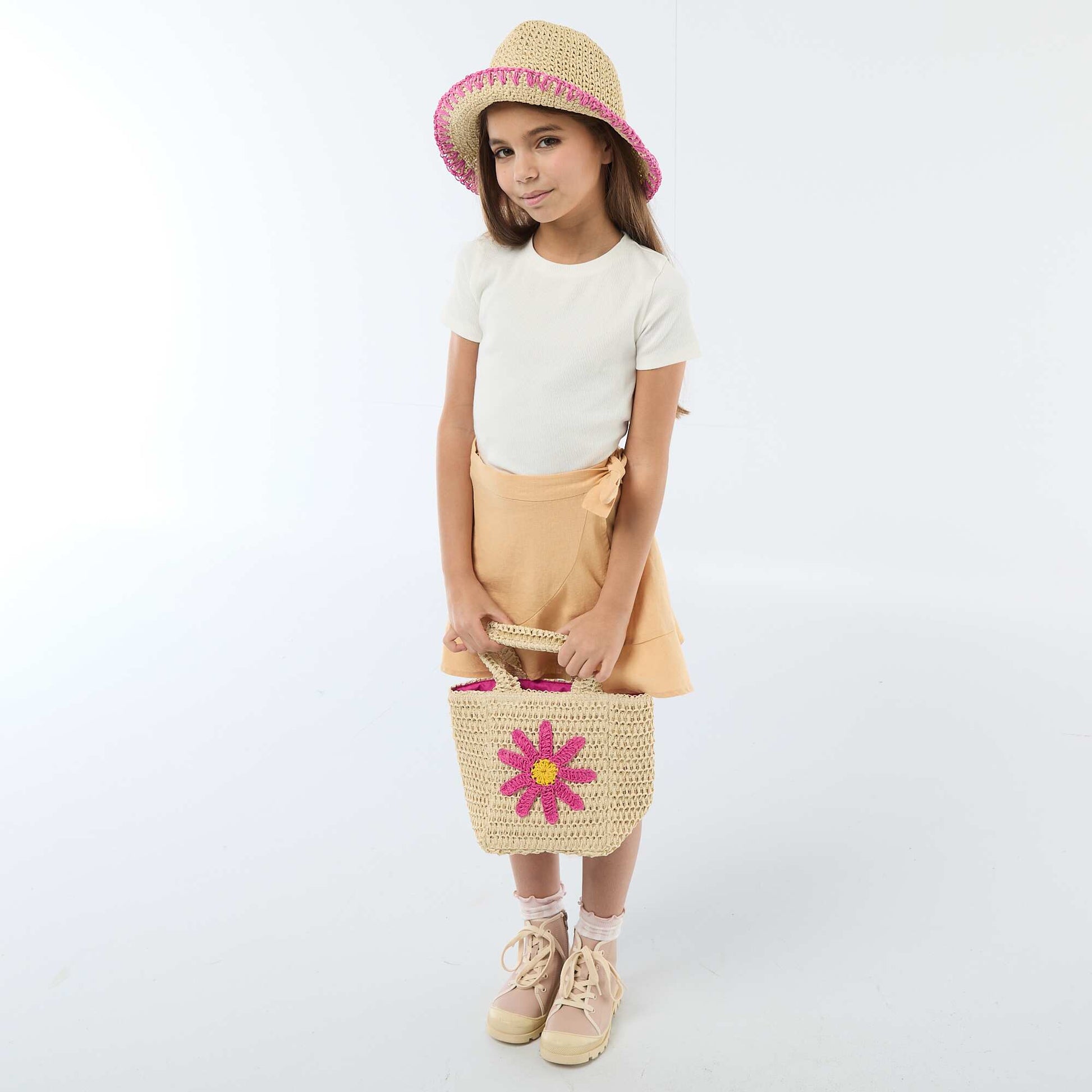 Camiseta lisa con nudos originales BLANCO