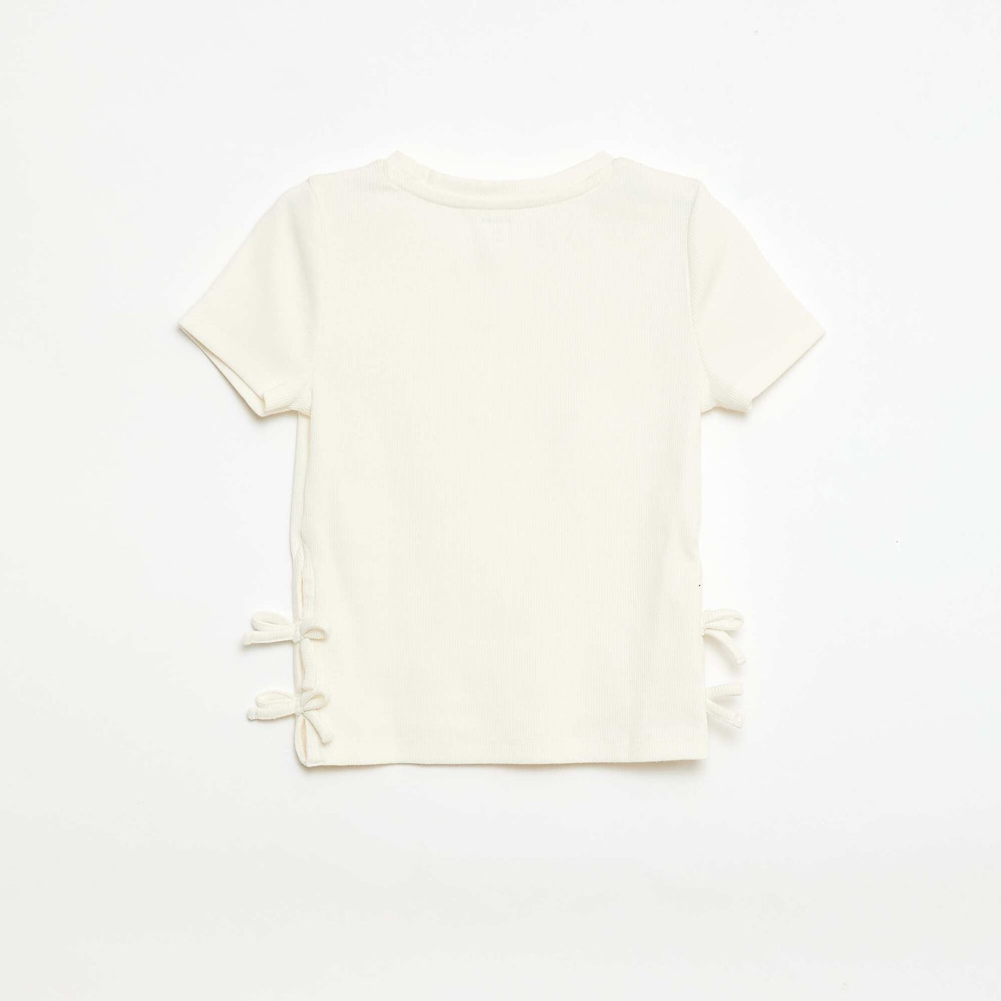 Camiseta lisa con nudos originales BLANCO