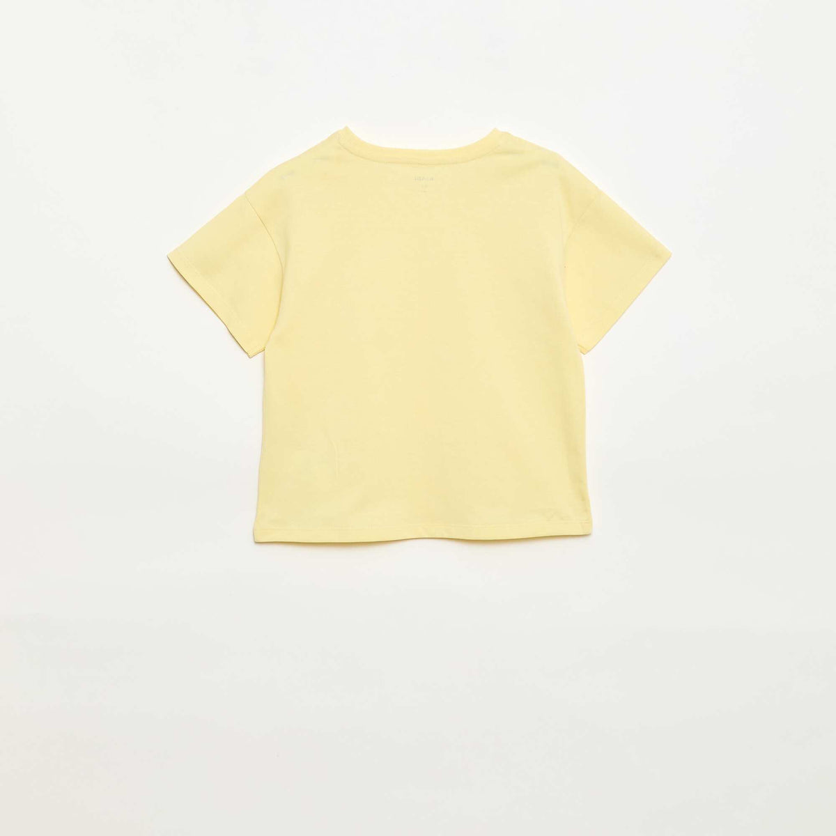 Camiseta con flores de macramé AMARILLO