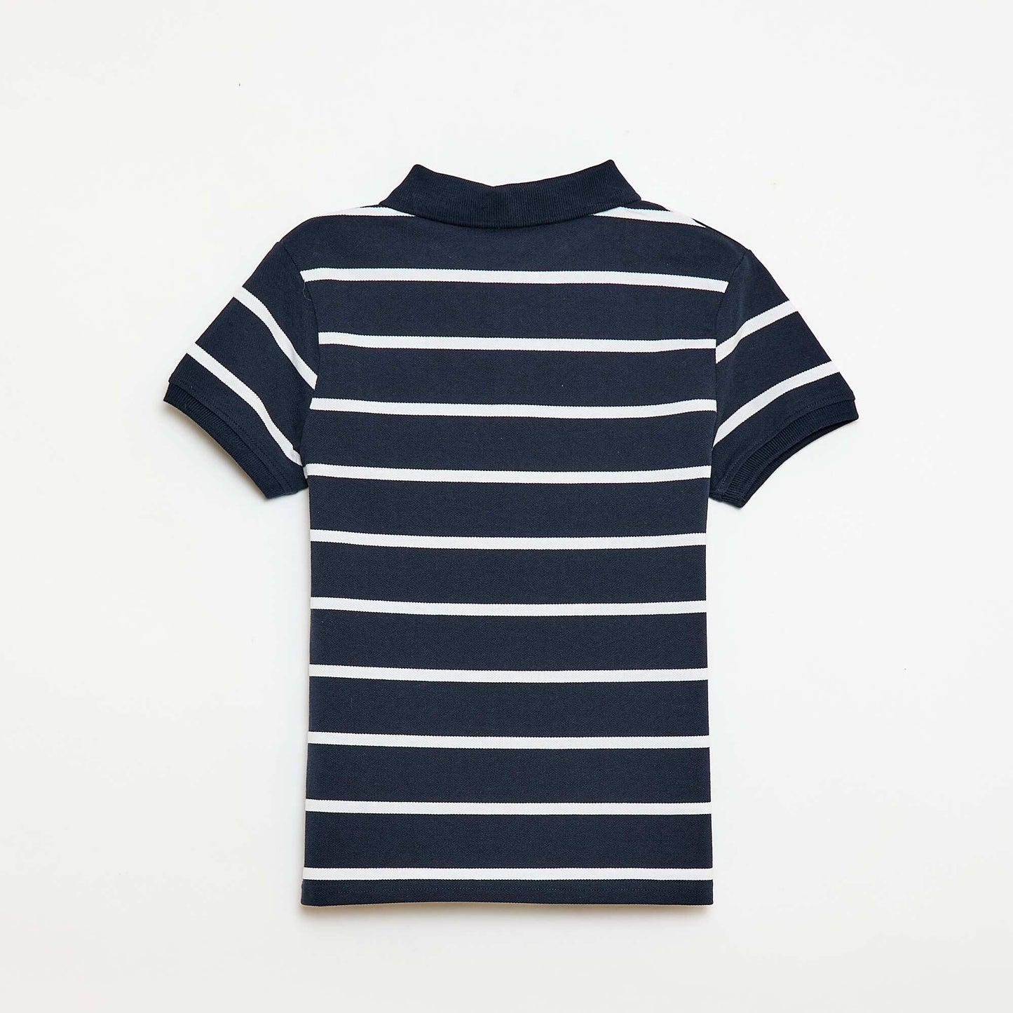 Remera de manga corta en piqué de algodón AZUL
