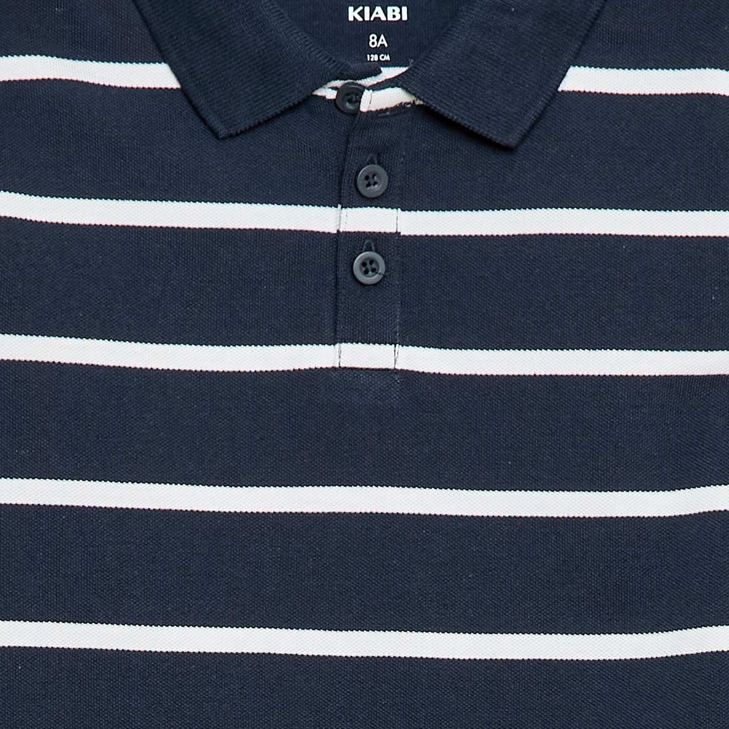Remera de manga corta en piqué de algodón AZUL