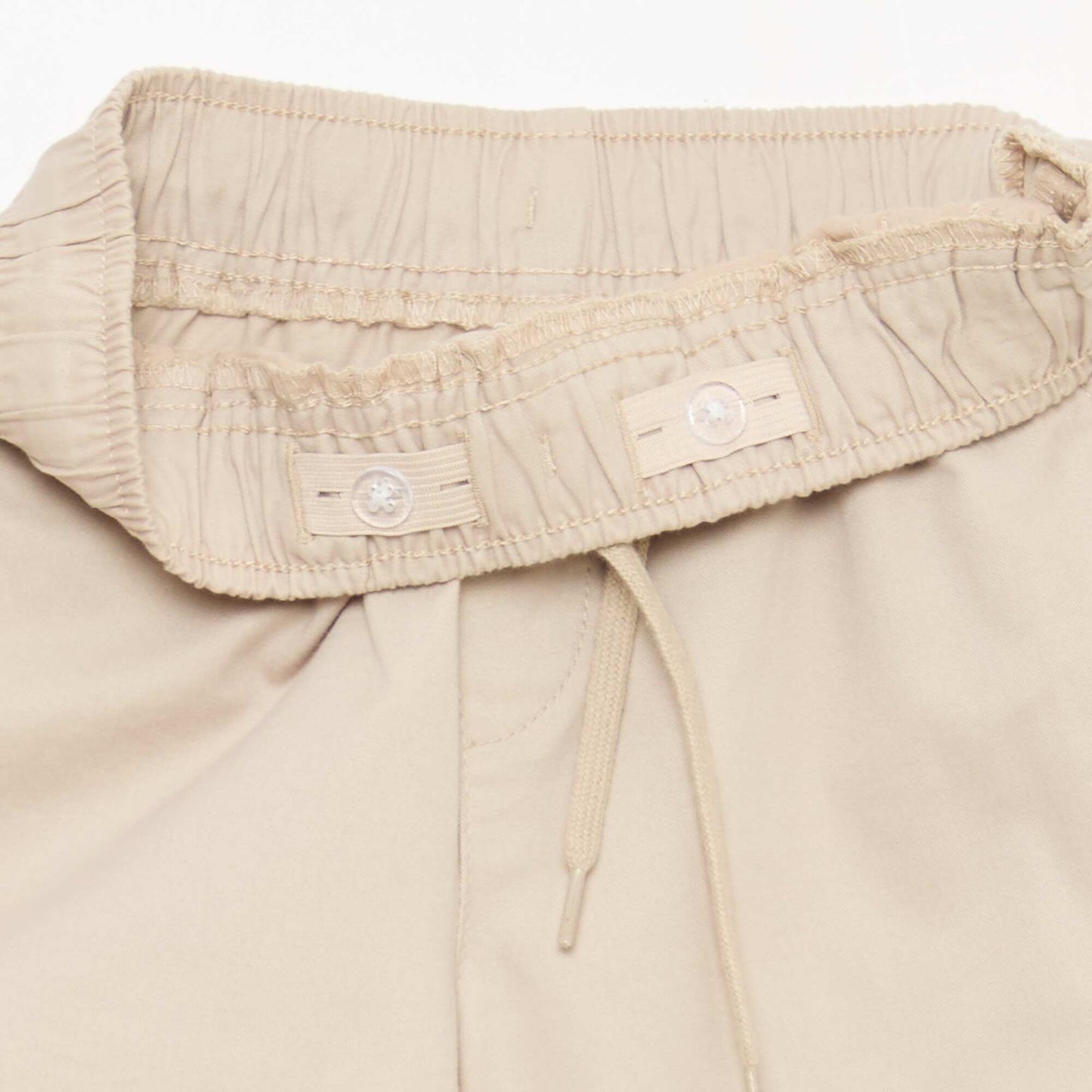 Jogpant liso con dobladillos BEIGE