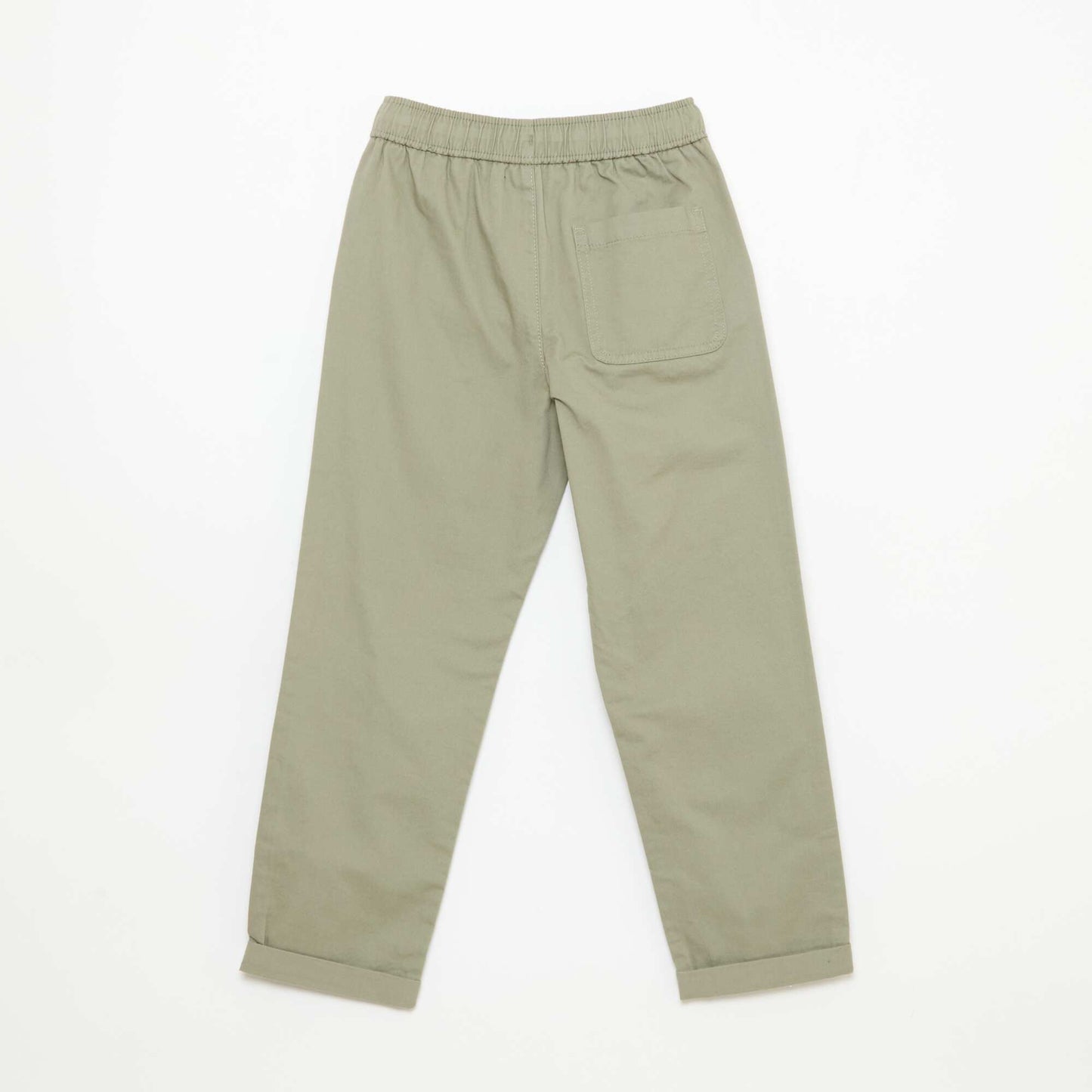 Jogpant liso con dobladillos VERDE