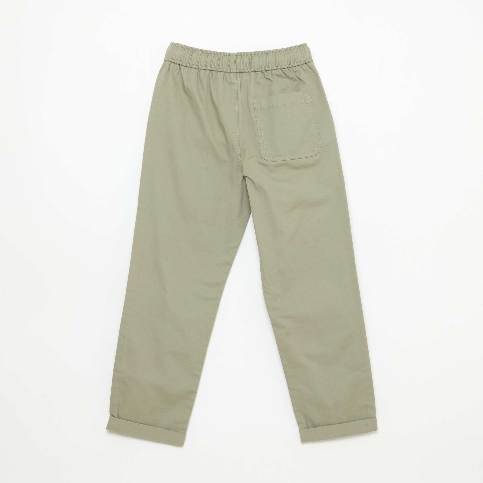 Jogpant liso con dobladillos VERDE