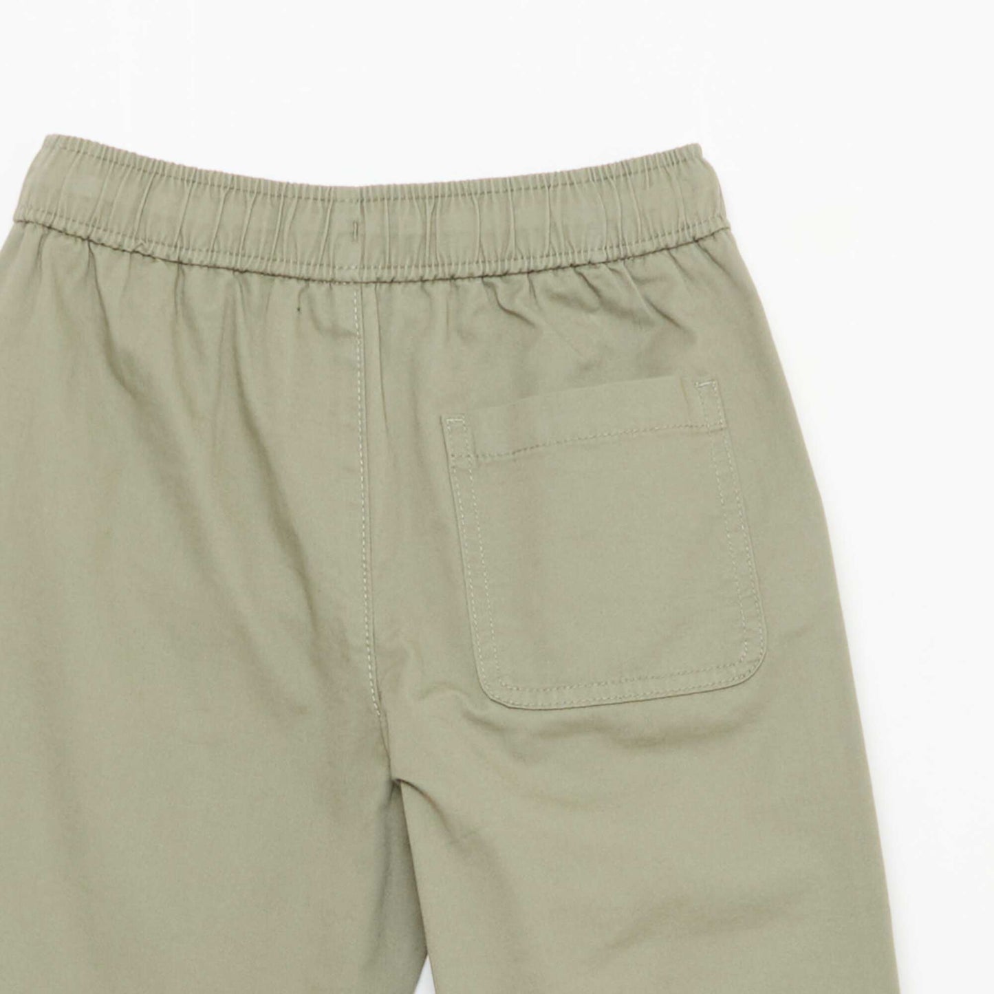 Jogpant liso con dobladillos VERDE