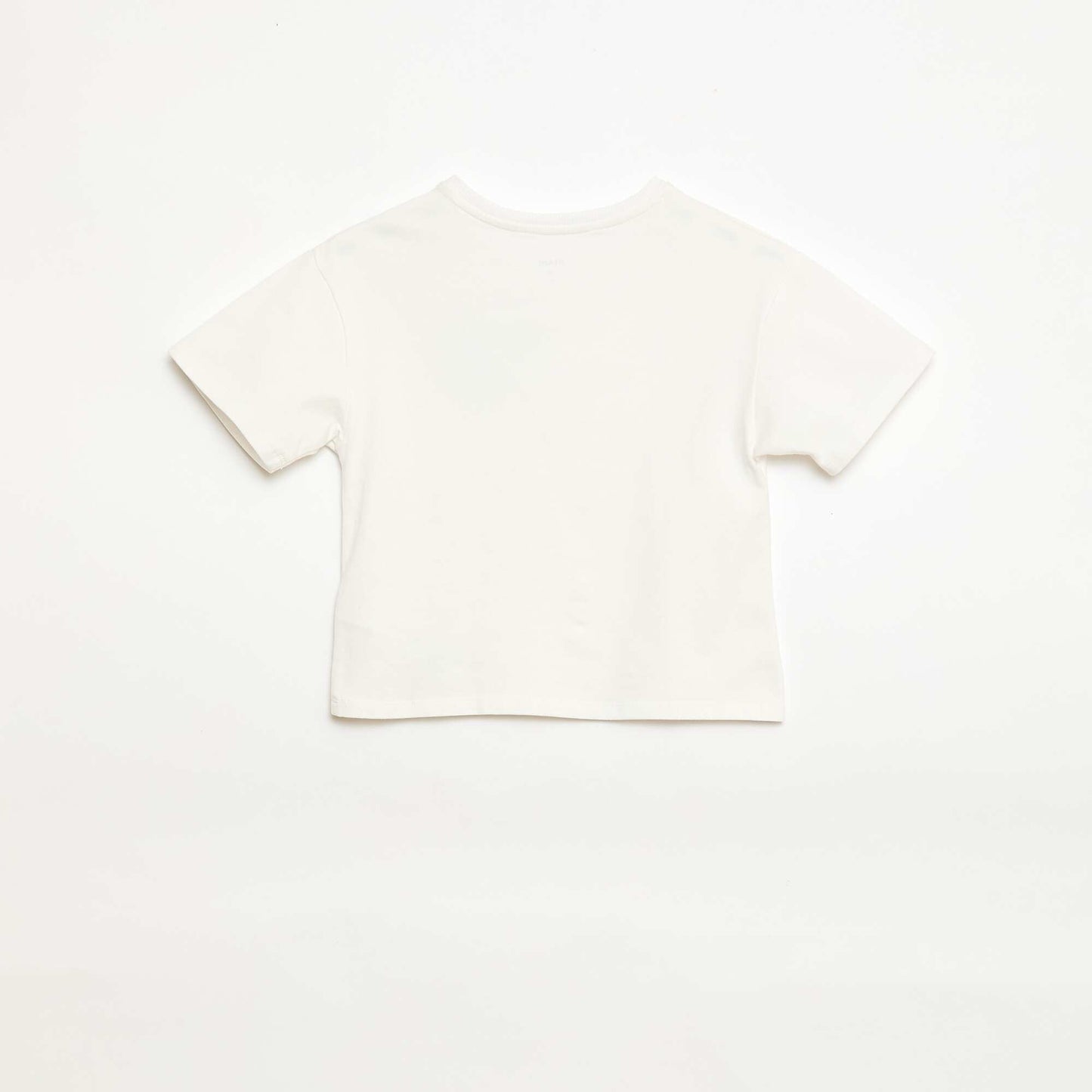 Camiseta con parche de vichy BLANCO