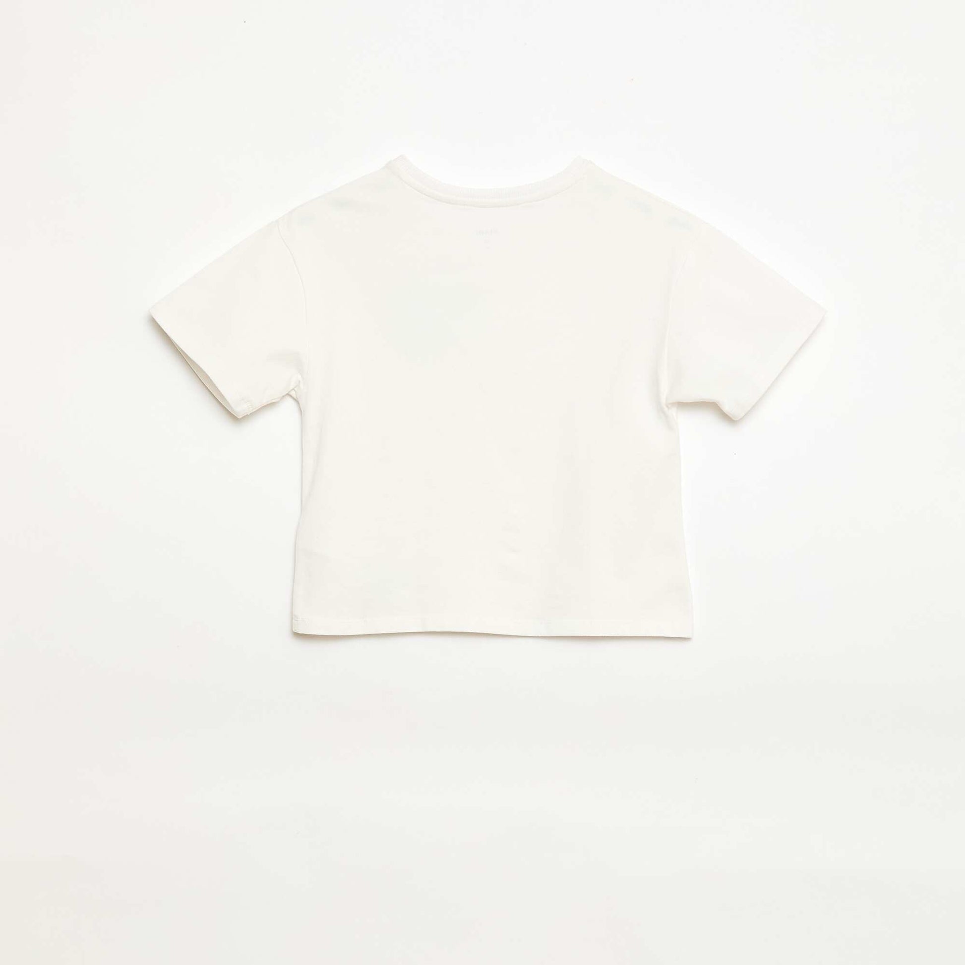 Camiseta con parche de vichy BLANCO