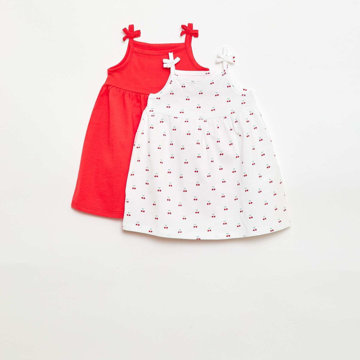 Pack de 2 vestidos de tirantes BLANCO