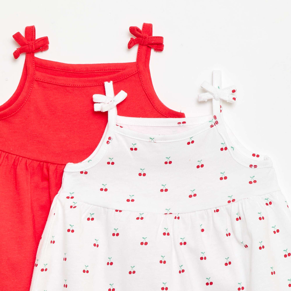 Pack de 2 vestidos de tirantes BLANCO