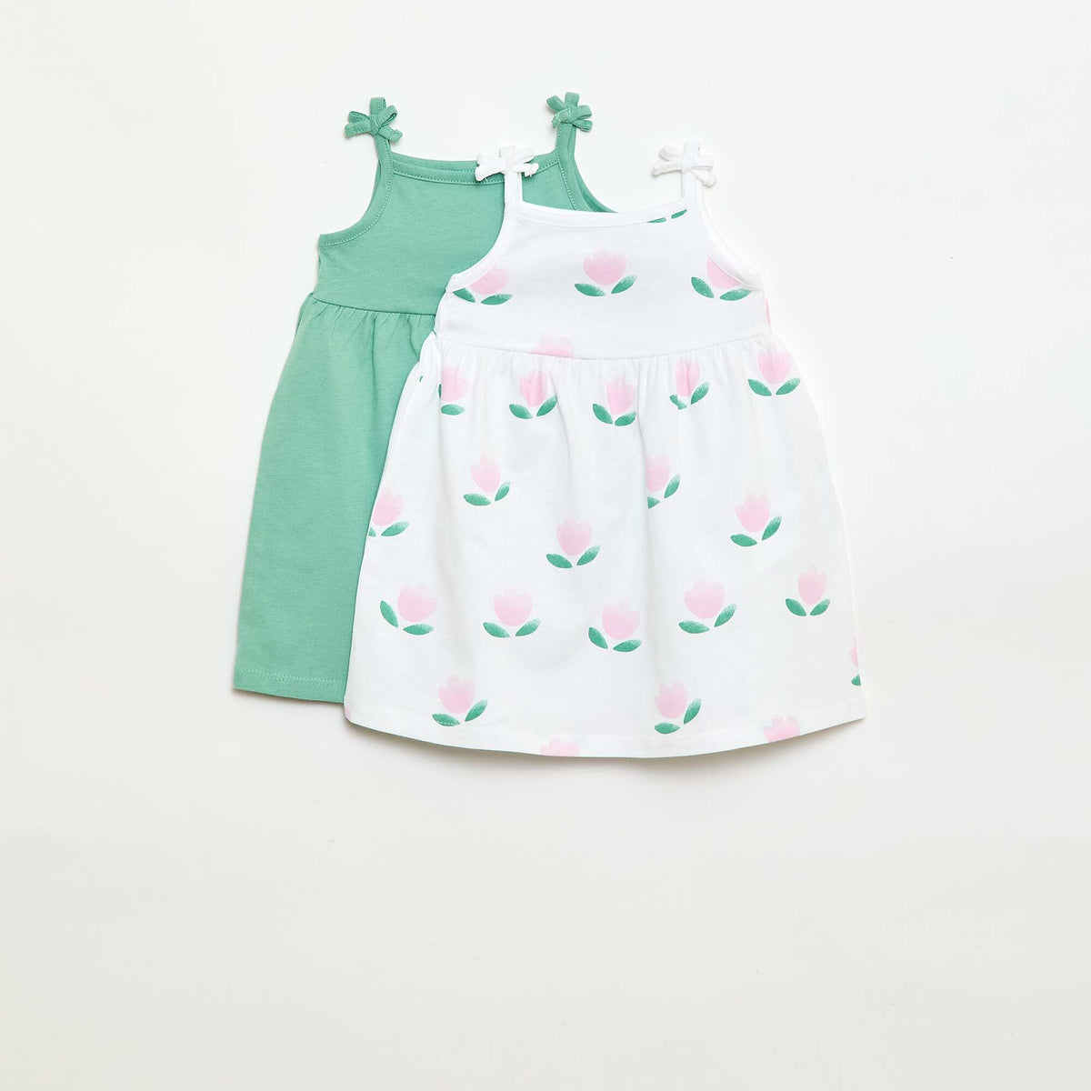 Pack de 2 vestidos de tirantes BLANCO