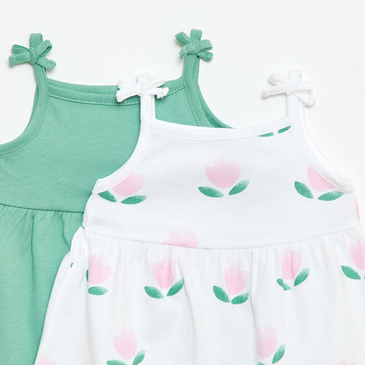 Pack de 2 vestidos de tirantes BLANCO