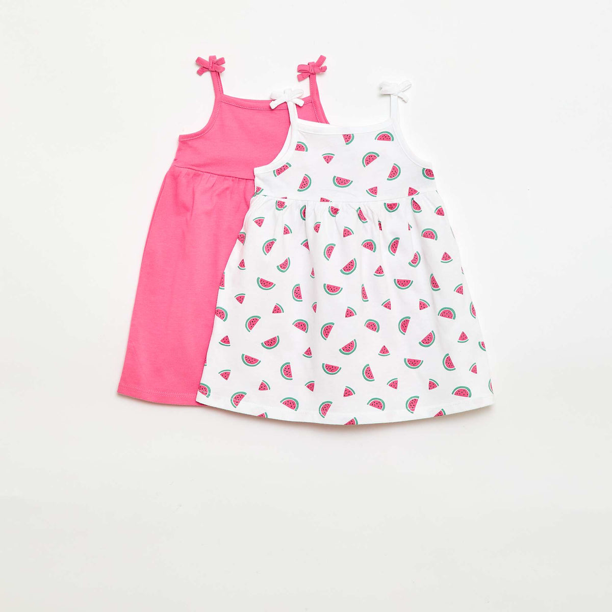 Pack de 2 vestidos de tirantes BLANCO