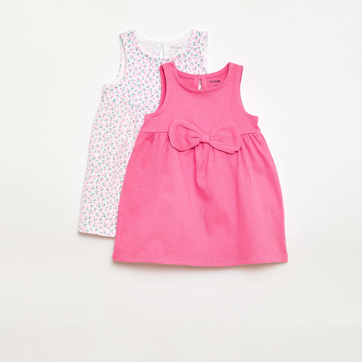 Pack de 2 vestidos con lazo de fantasía ROSA