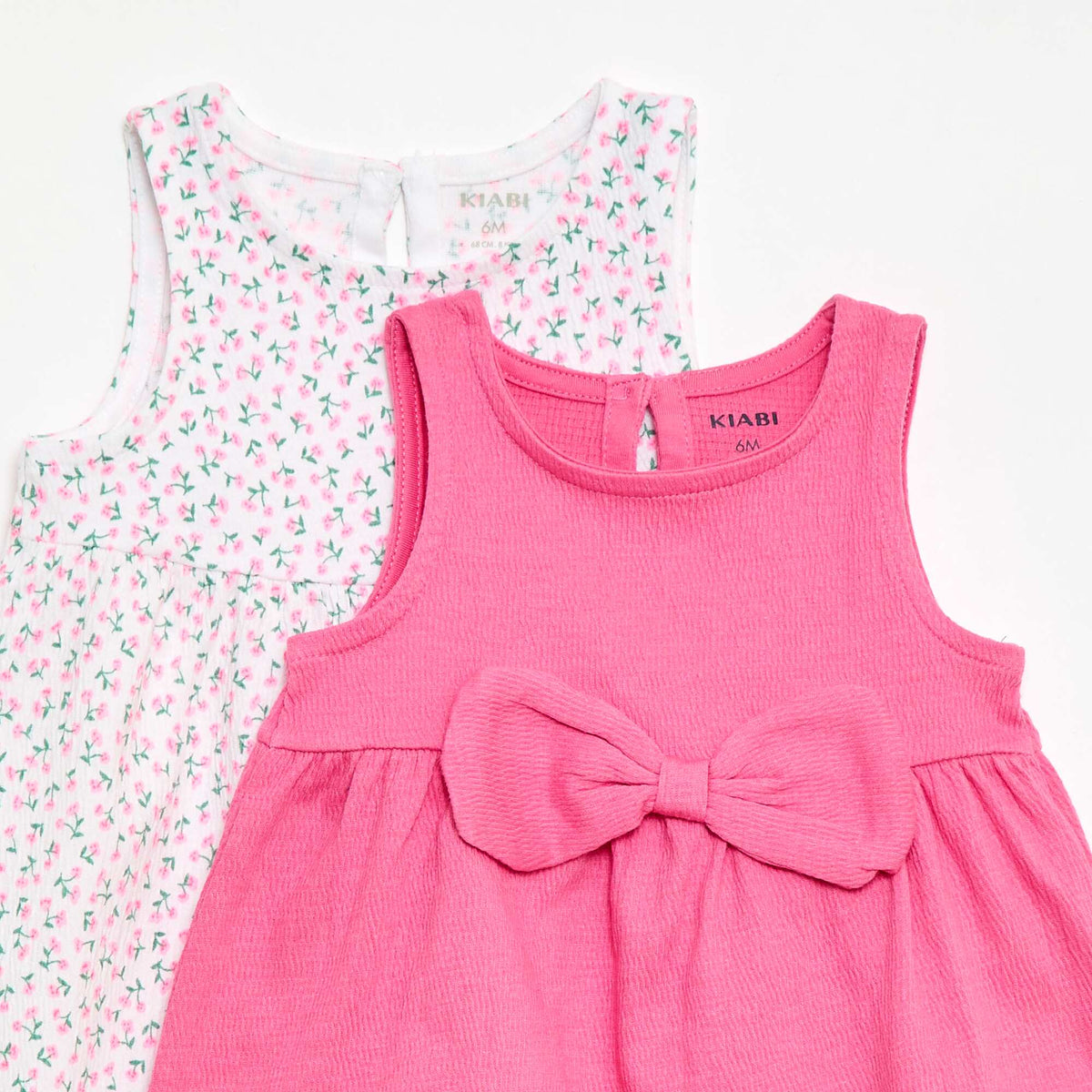 Pack de 2 vestidos con lazo de fantasía ROSA