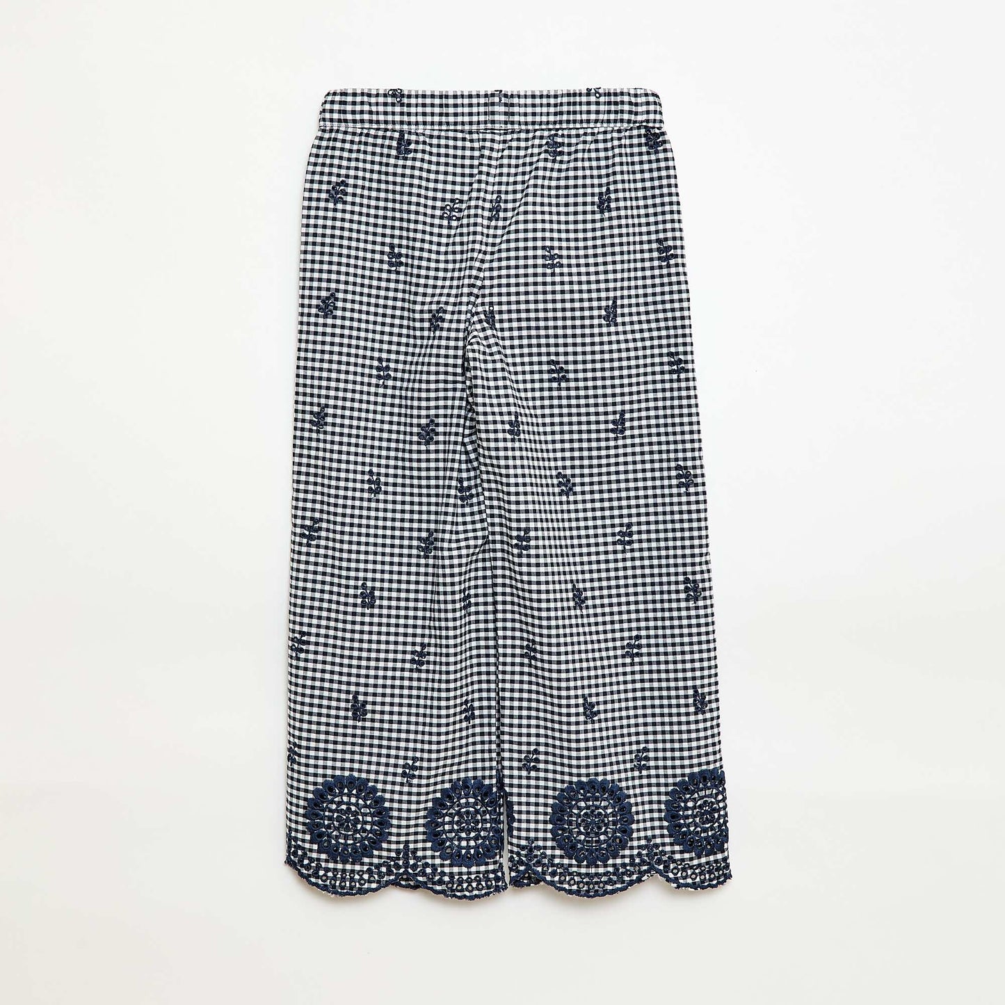 Pantalón de vichy en algodón AZUL