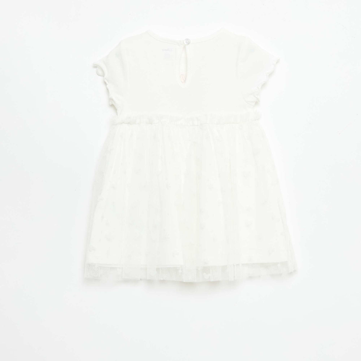 Vestido 'Disney' 'Minnie' con tul de algodón BLANCO