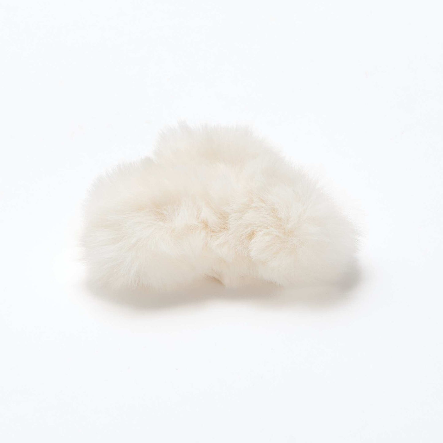 Pinzas de pelo tipo cangrejo de malla afelpada BLANCO