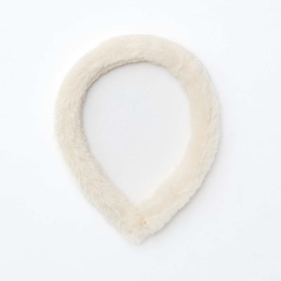 Diadema de punto peluche BLANCO