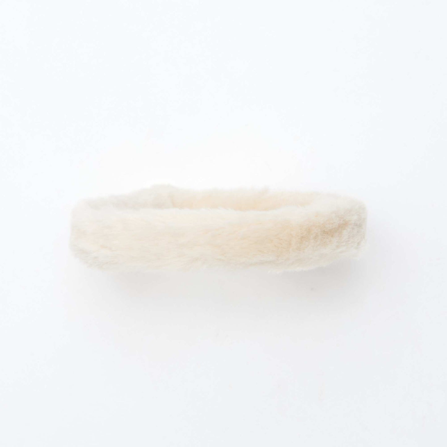 Diadema de punto peluche BLANCO