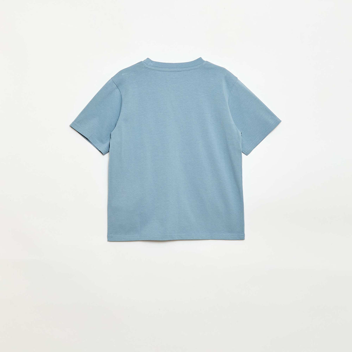 Camiseta de manga corta bordada AZUL