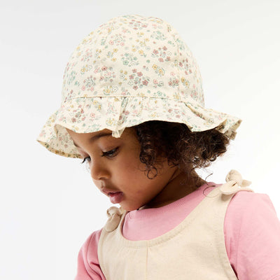 Gorro estampado de flores BLANCO