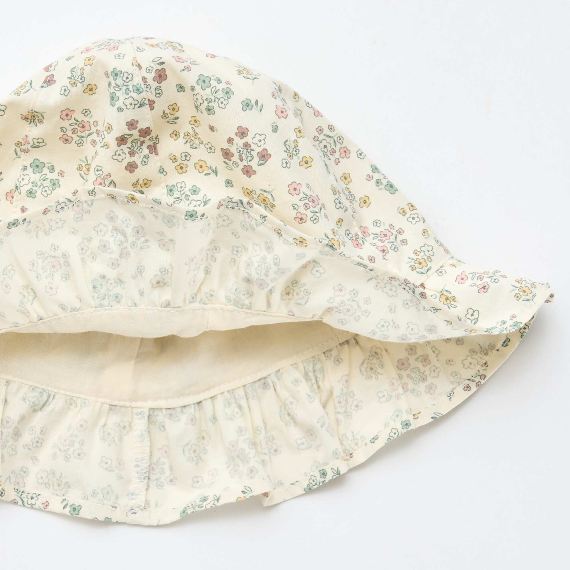 Gorro estampado de flores BLANCO