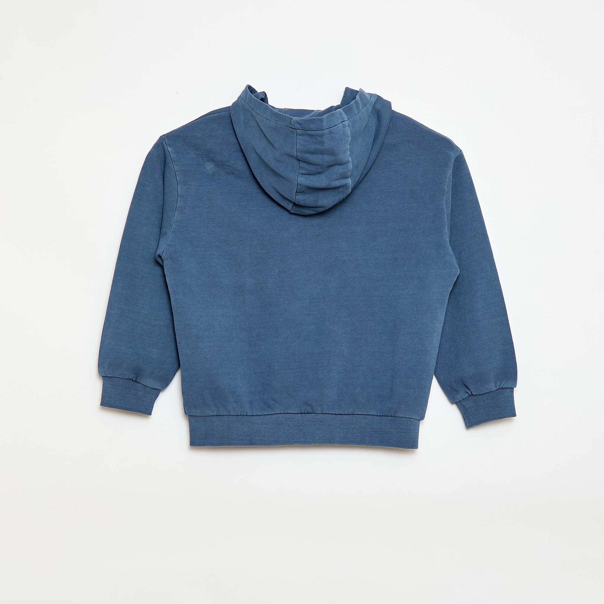Buzo con cremallera y capucha con diseño AZUL
